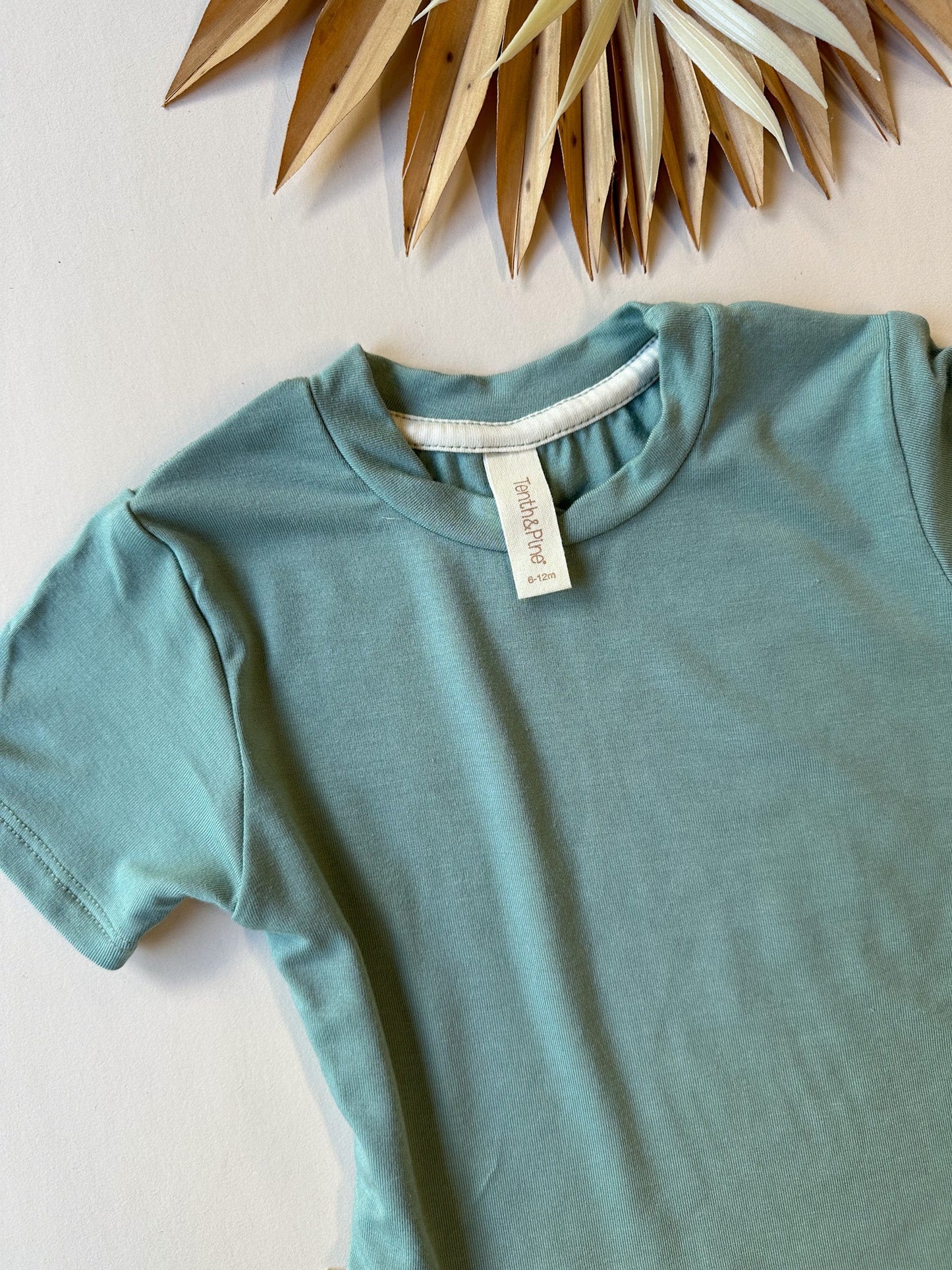 0/3m 6/12m Crew Neck Essential Tee | Baby & Toddler | Luxury Bamboo | Seafoam