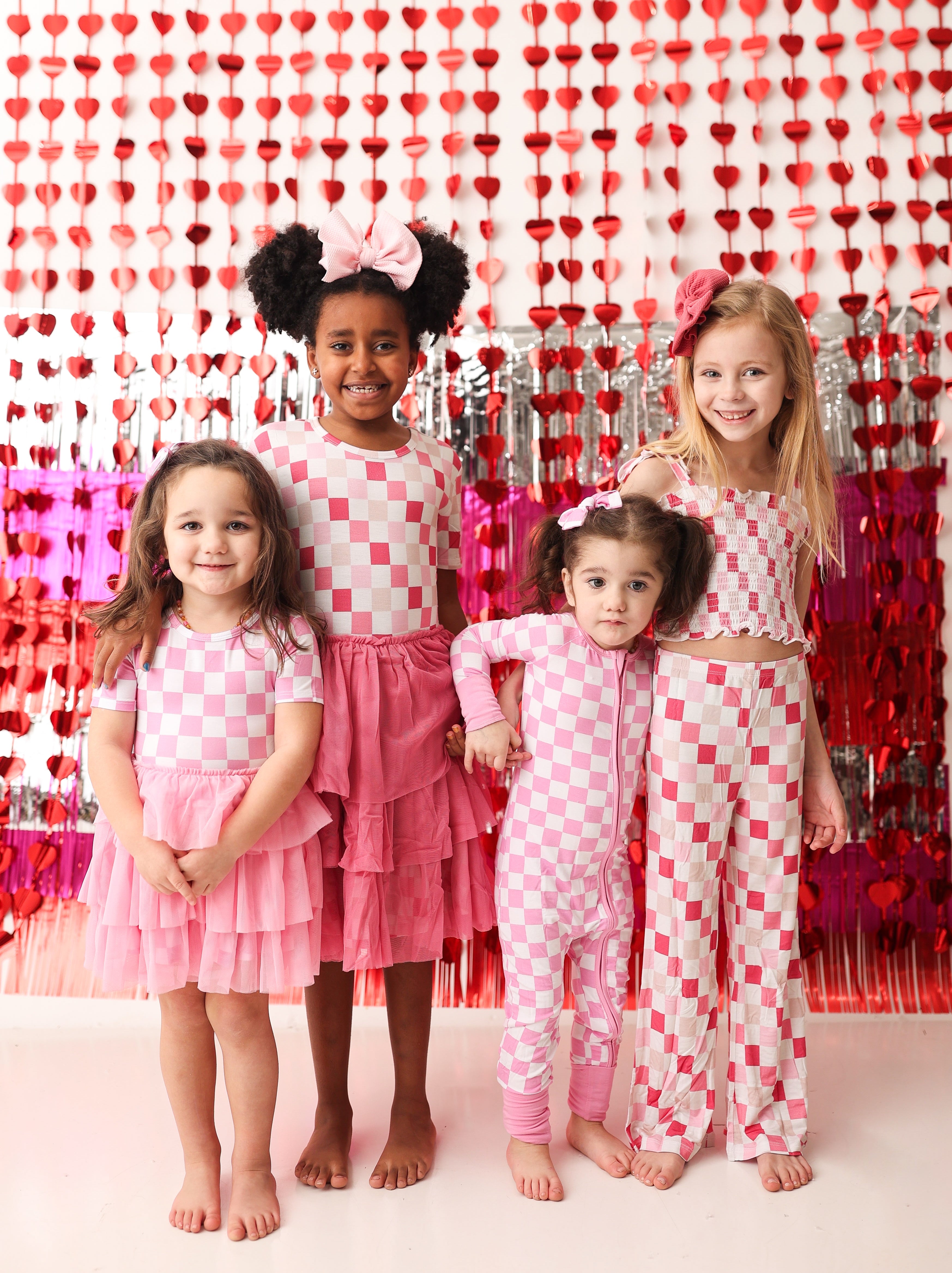 BUBBLEGUM CHECKERS DREAM ZIPPER ROMPER