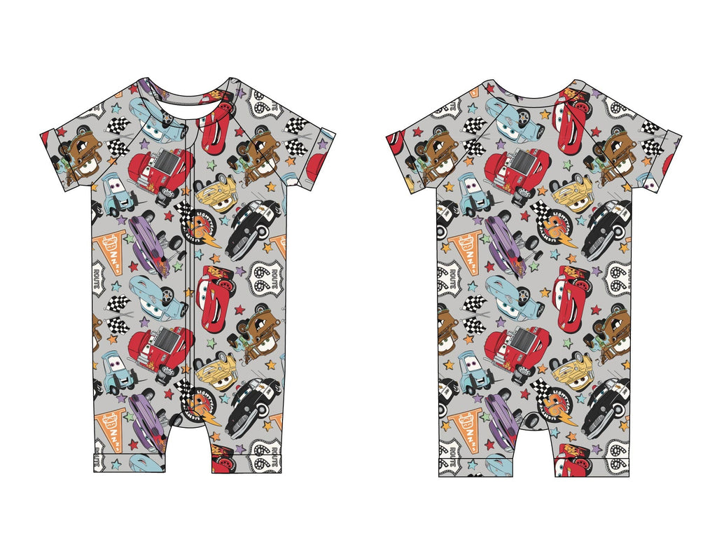 Pitstop Party - Shortie Zipper Romper