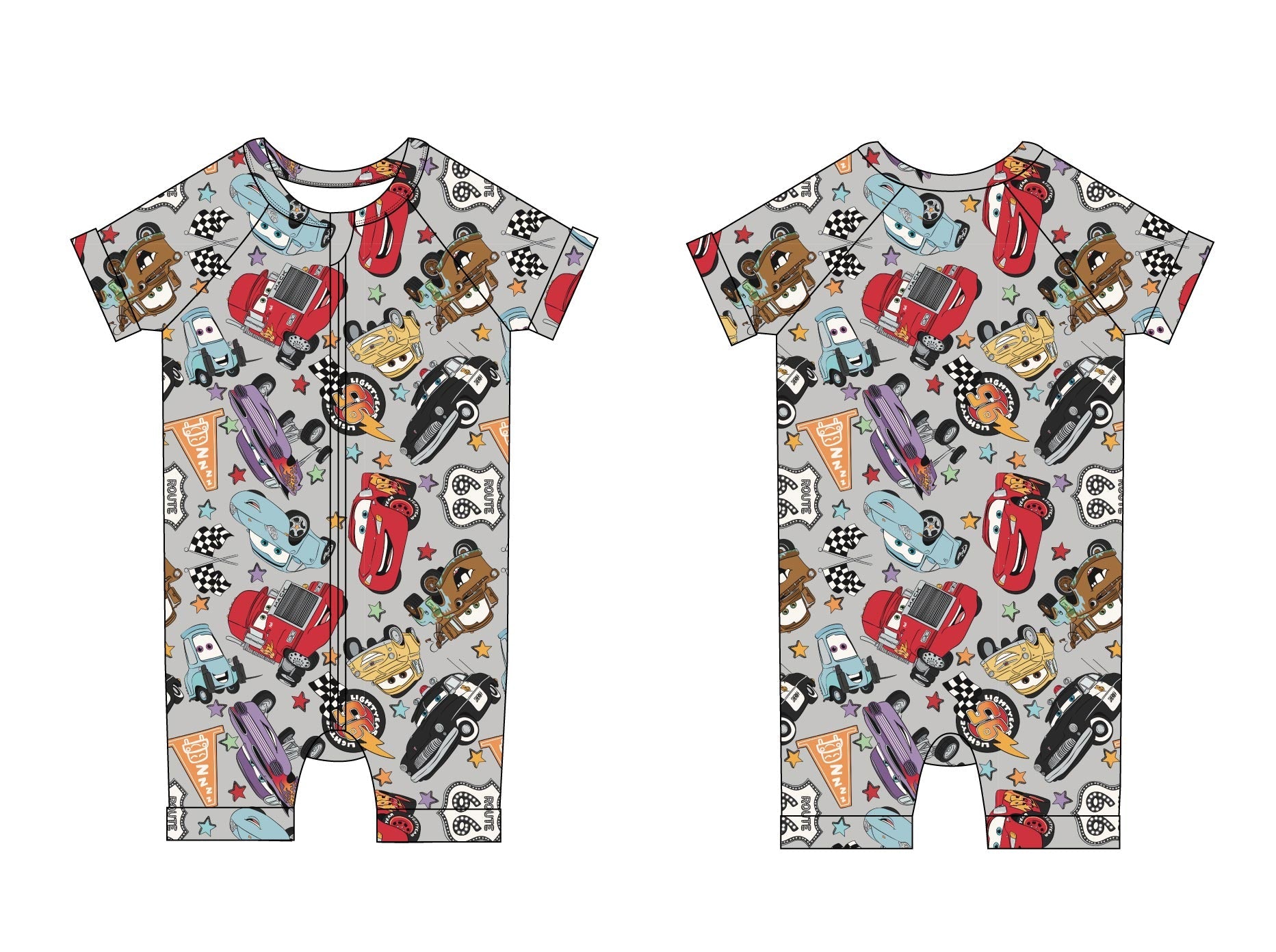 Pitstop Party - Shortie Zipper Romper