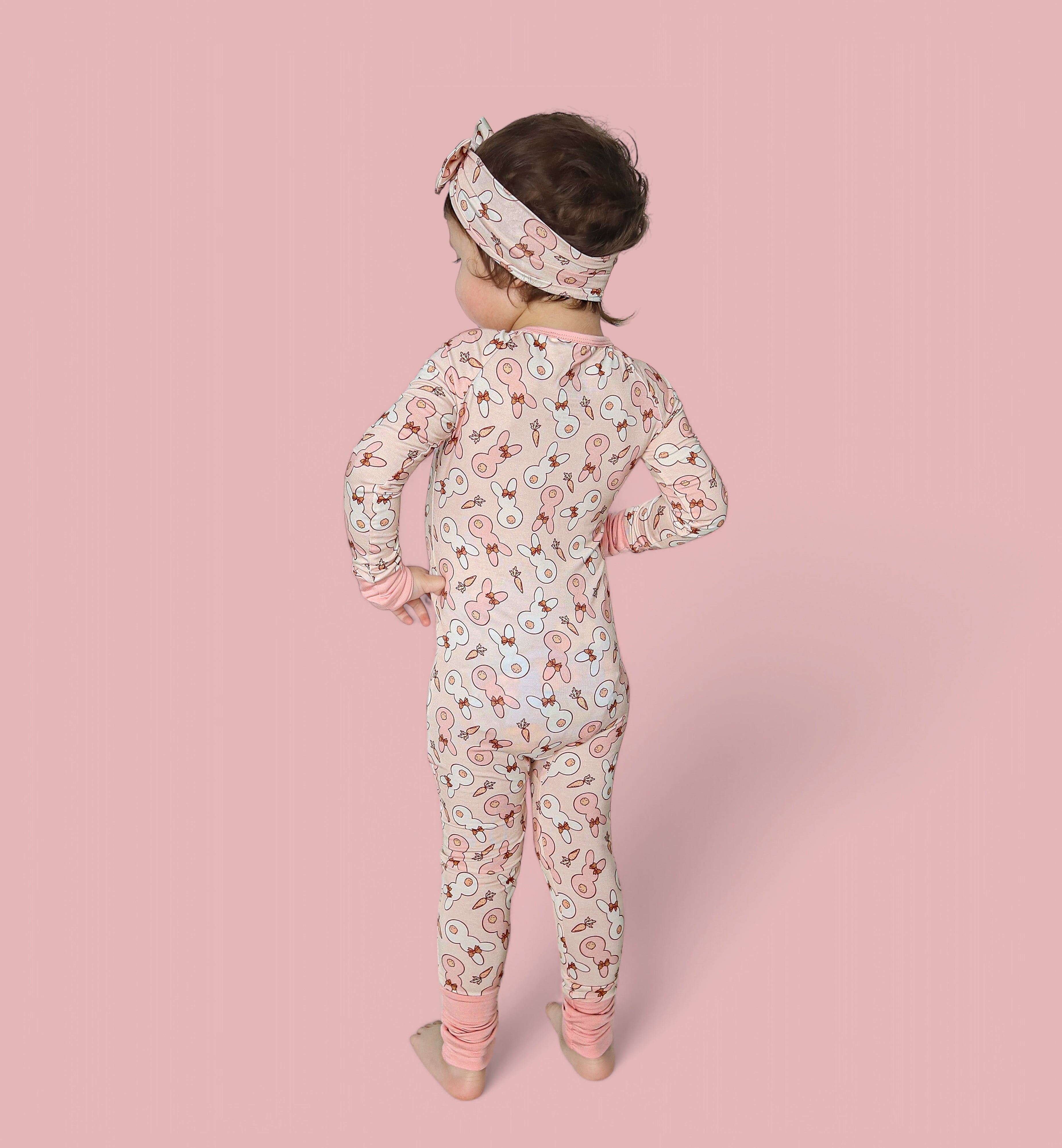 BUNNIES AND BOWS DREAM ZIPPER ROMPER