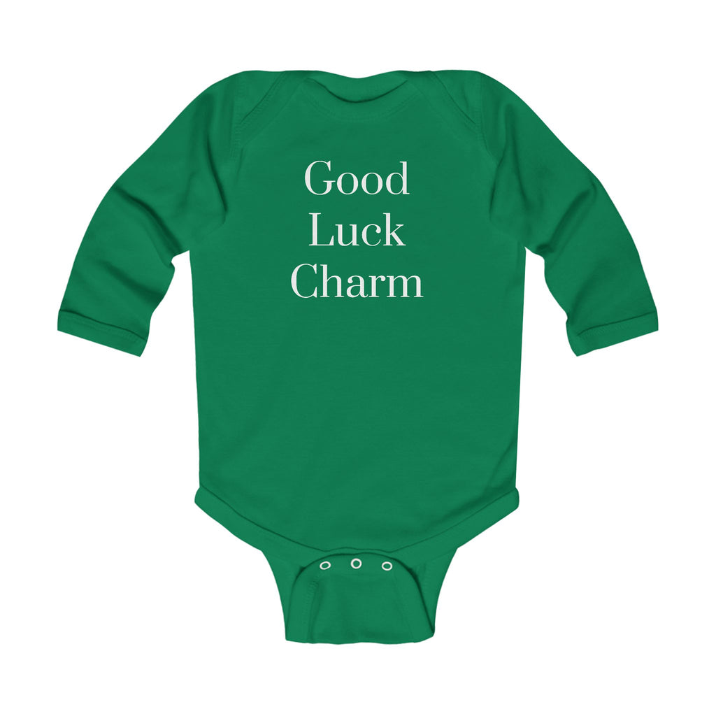 Good Luck Charm Infant Long Sleeve Bodysuit - St. Patrick's Day Baby Outfit