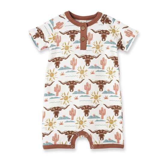 Happy Trails Bamboo Shortie Romper