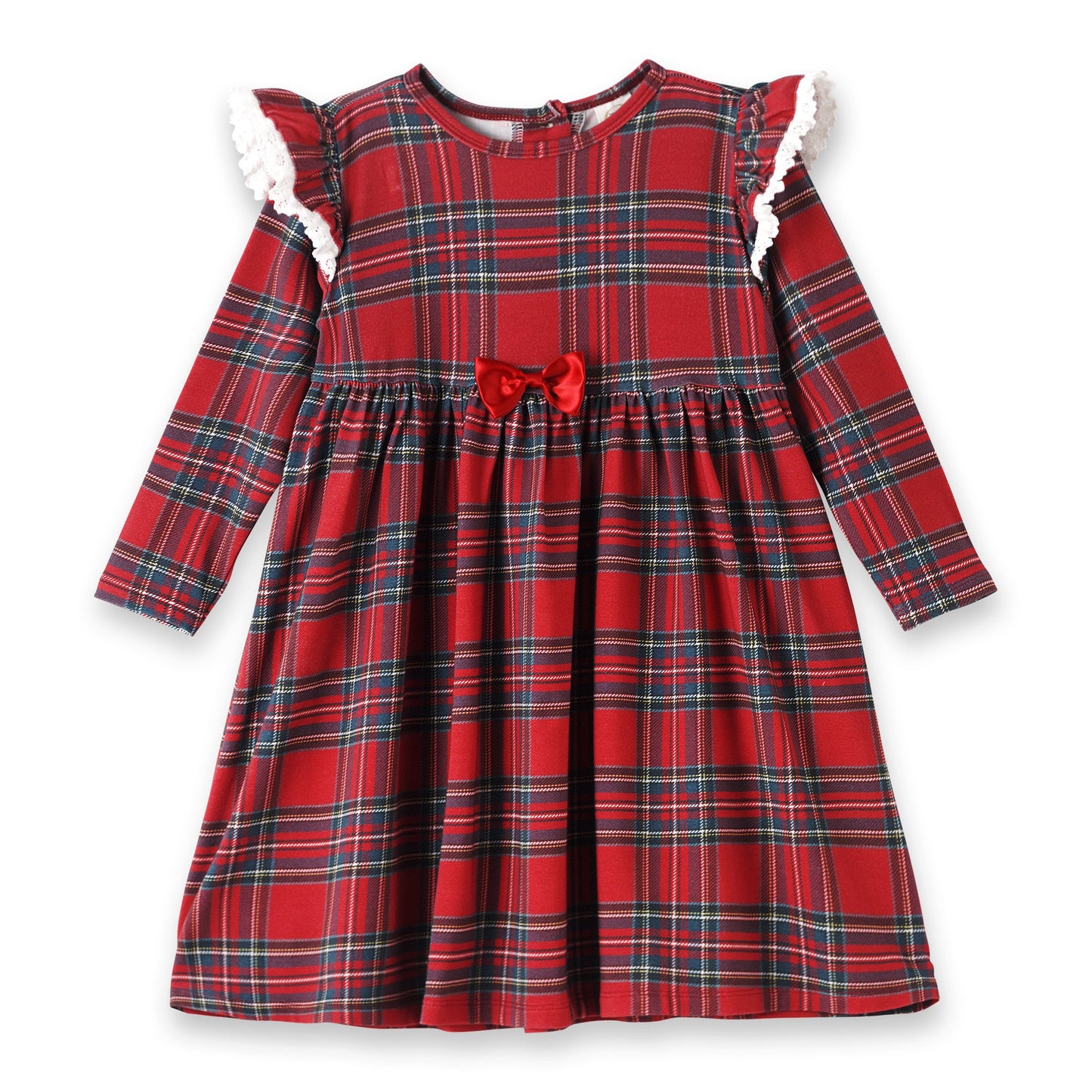 Christmas Bamboo Holiday Dress – Classic Red Tartan Plaid