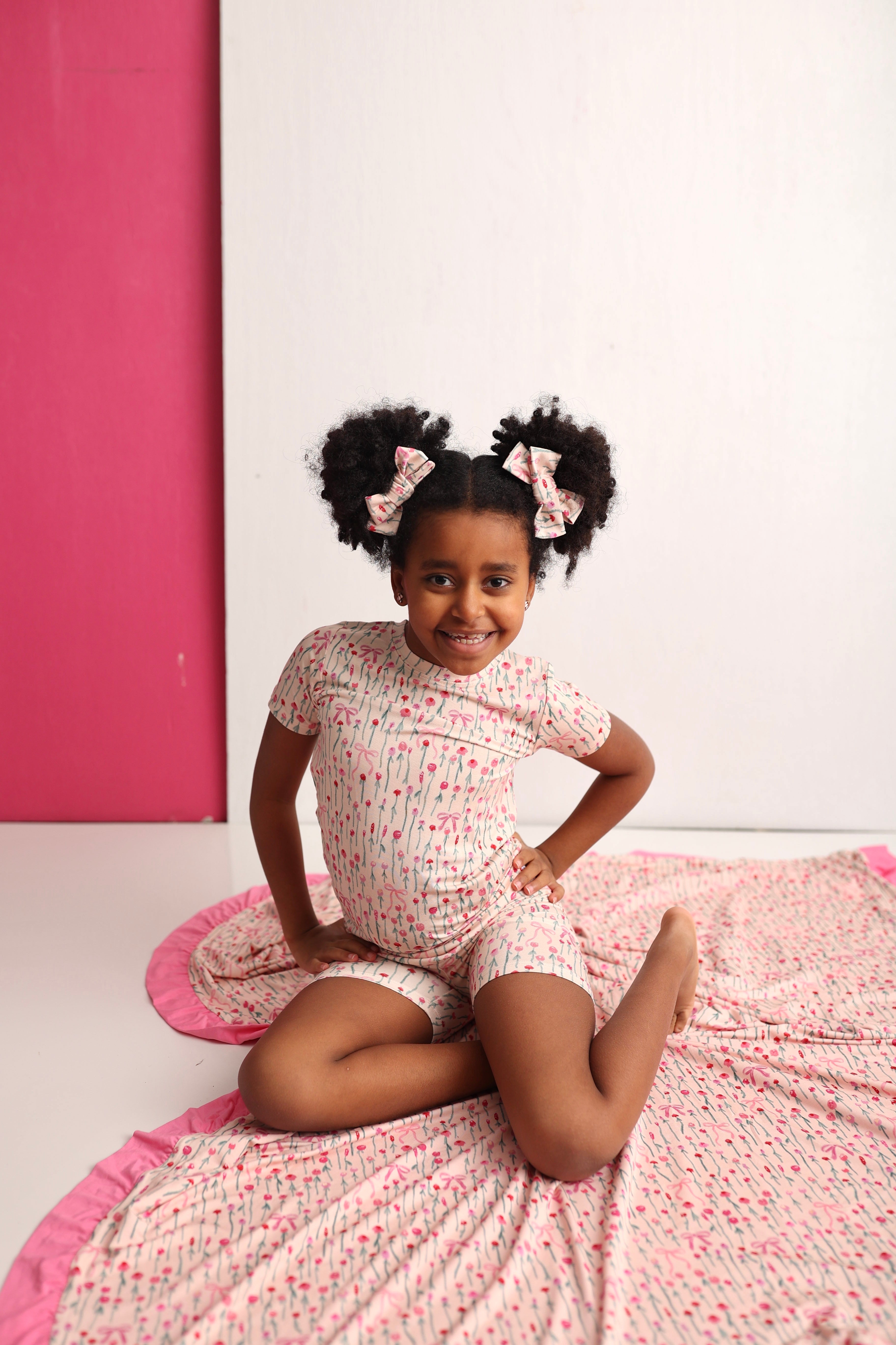 BLOOMS & BOWS FLORAL DREAM SHORT SET