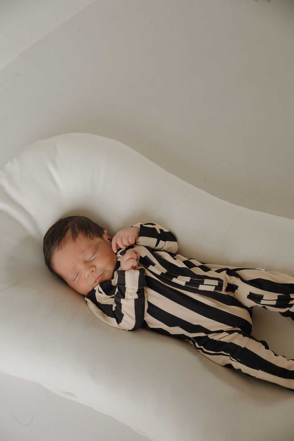 Bamboo Zip Pajamas | Midnight Stripe