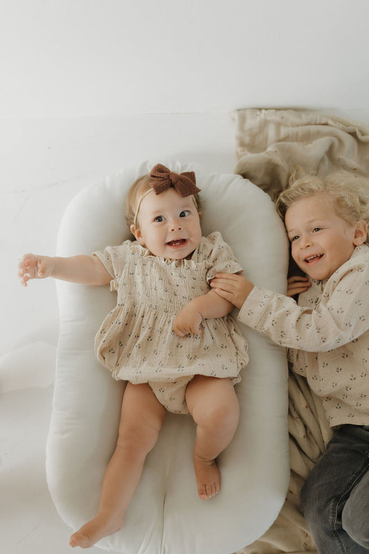 Ruffle Muslin Romper | Flora