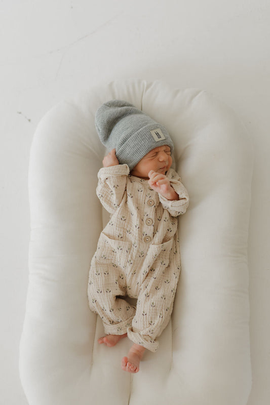 Long Sleeve Muslin Romper | Flora