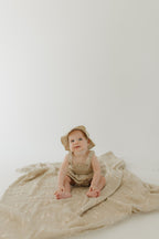 Sleeveless Muslin Romper & Hat Set | Silly Goose