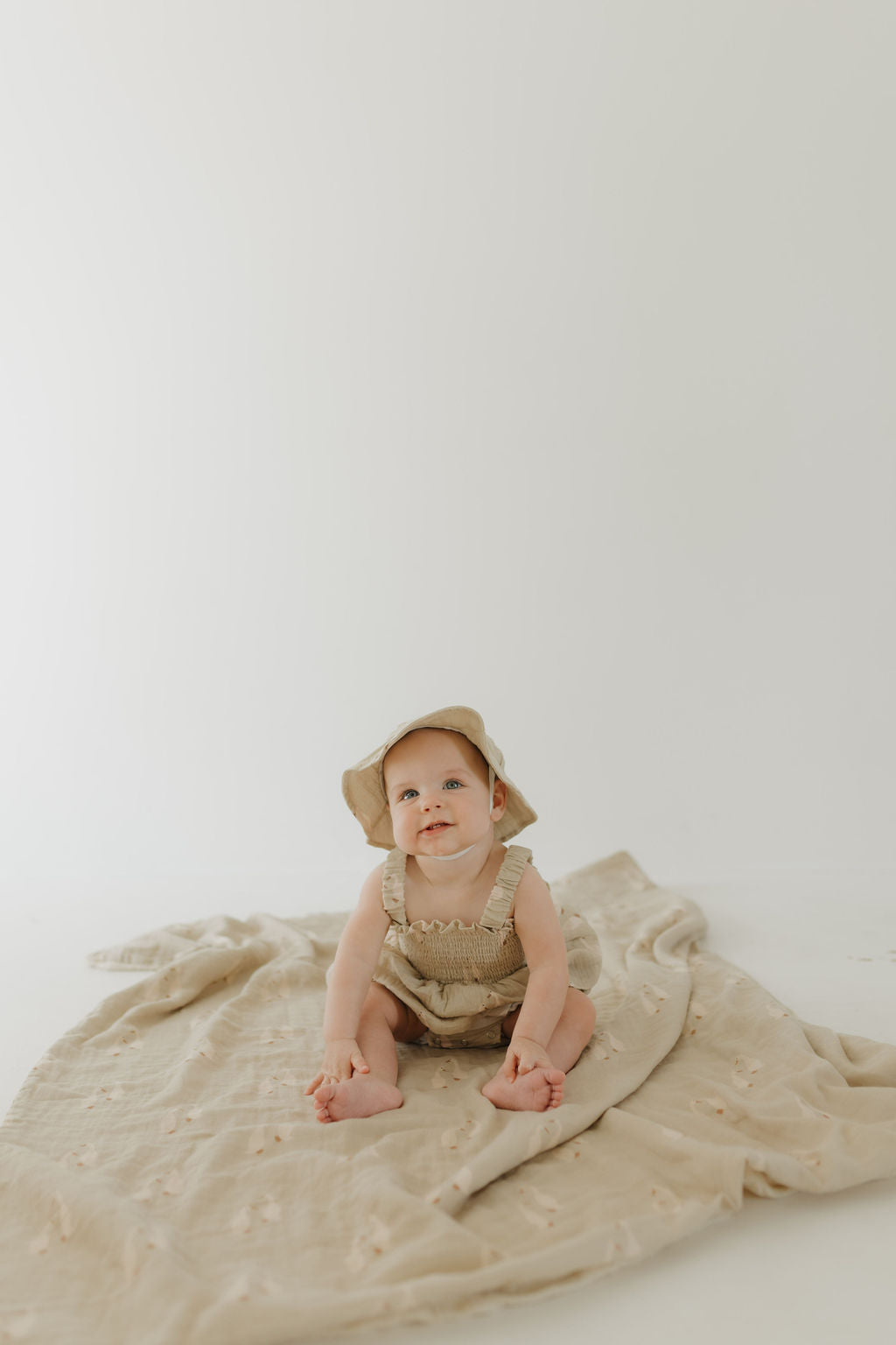 Sleeveless Muslin Romper & Hat Set | Silly Goose