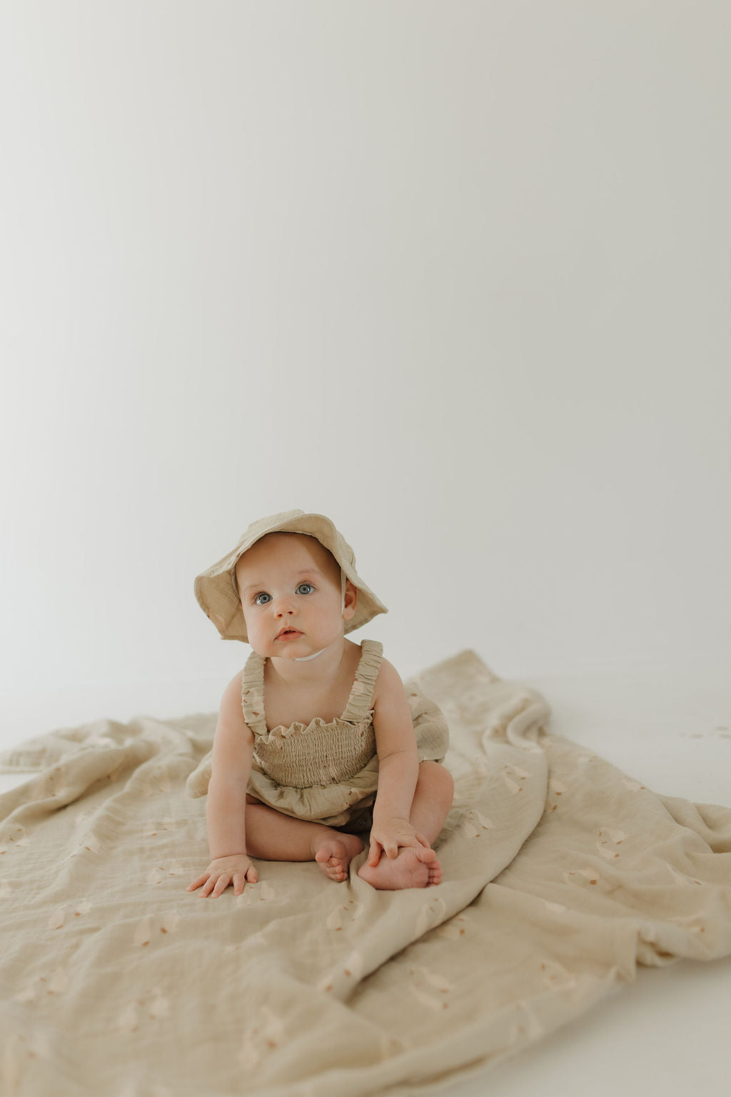 Sleeveless Muslin Romper & Hat Set | Silly Goose