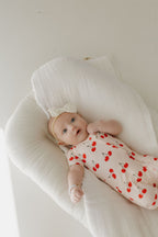 Bamboo Zip Shortie Romper | Cherry Orchard