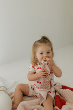 Bamboo Zip Shortie Romper | Cherry Orchard