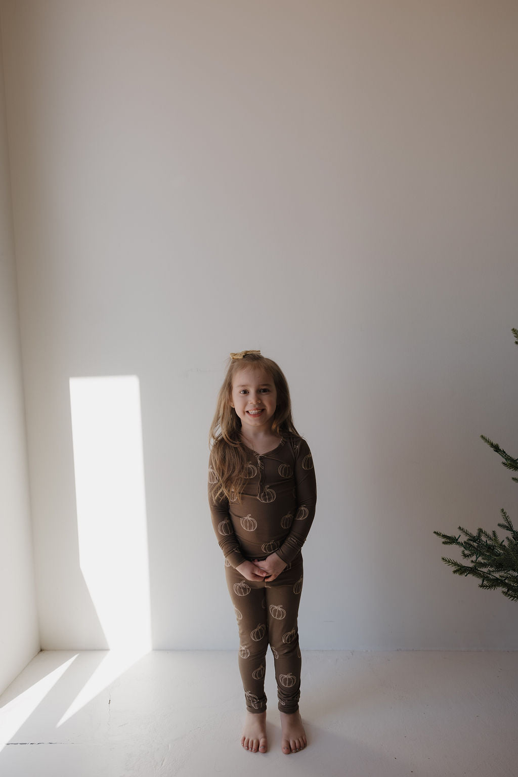 Bamboo Two Piece Pajamas | Brown Pumpkin
