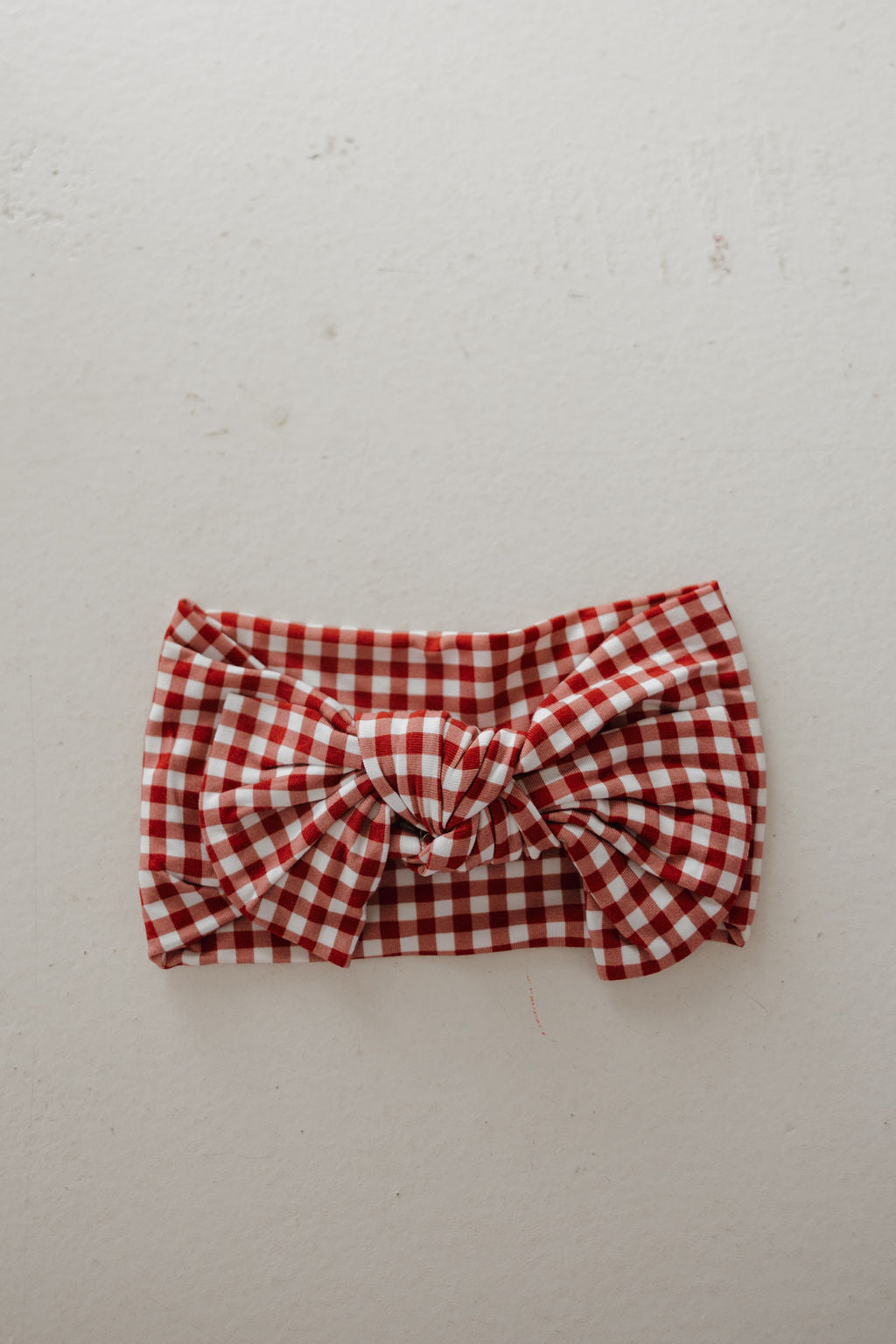 Bamboo Head Wrap | Red Gingham