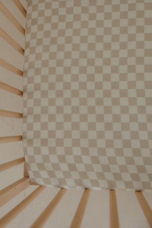 Muslin Crib Sheet | Checkerboard