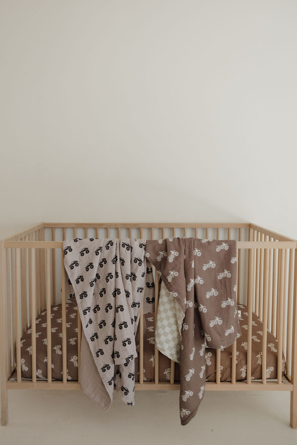 Muslin Quilt | Dirt Bike & Checkerboard