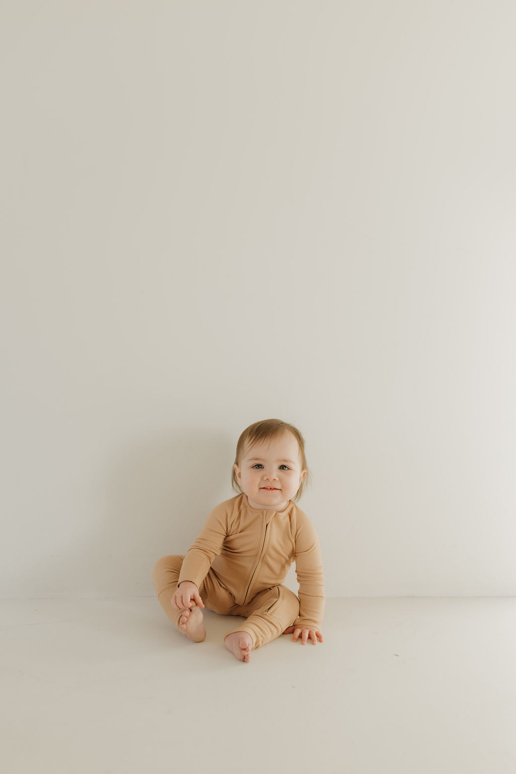 Bamboo Zip Pajamas | Tawny Zipper Romper