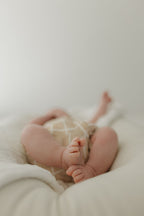 Bamboo Zip Shortie | Grid Zipper Romper