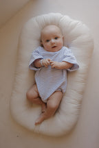 Terry T-Shirt Romper | Ocean Stripe