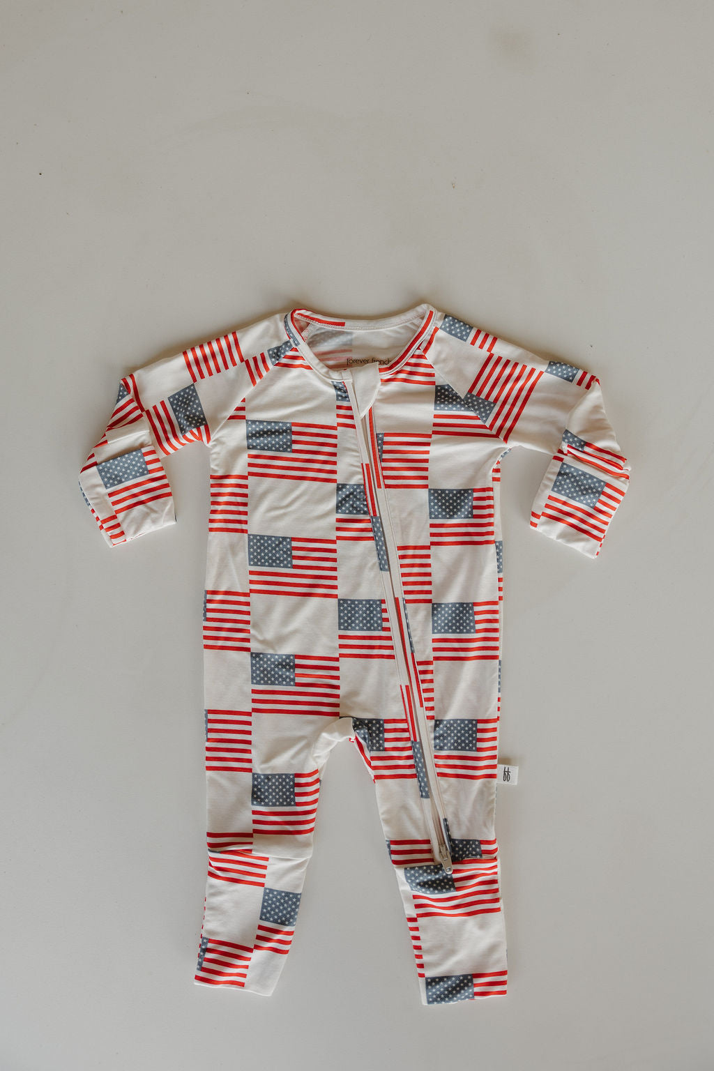 Bamboo Zip Pajamas Zipper Romper | Americana