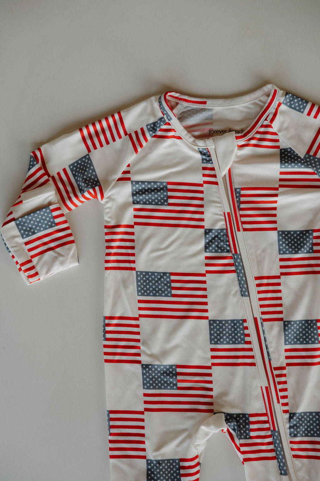 Bamboo Zip Pajamas Zipper Romper | Americana