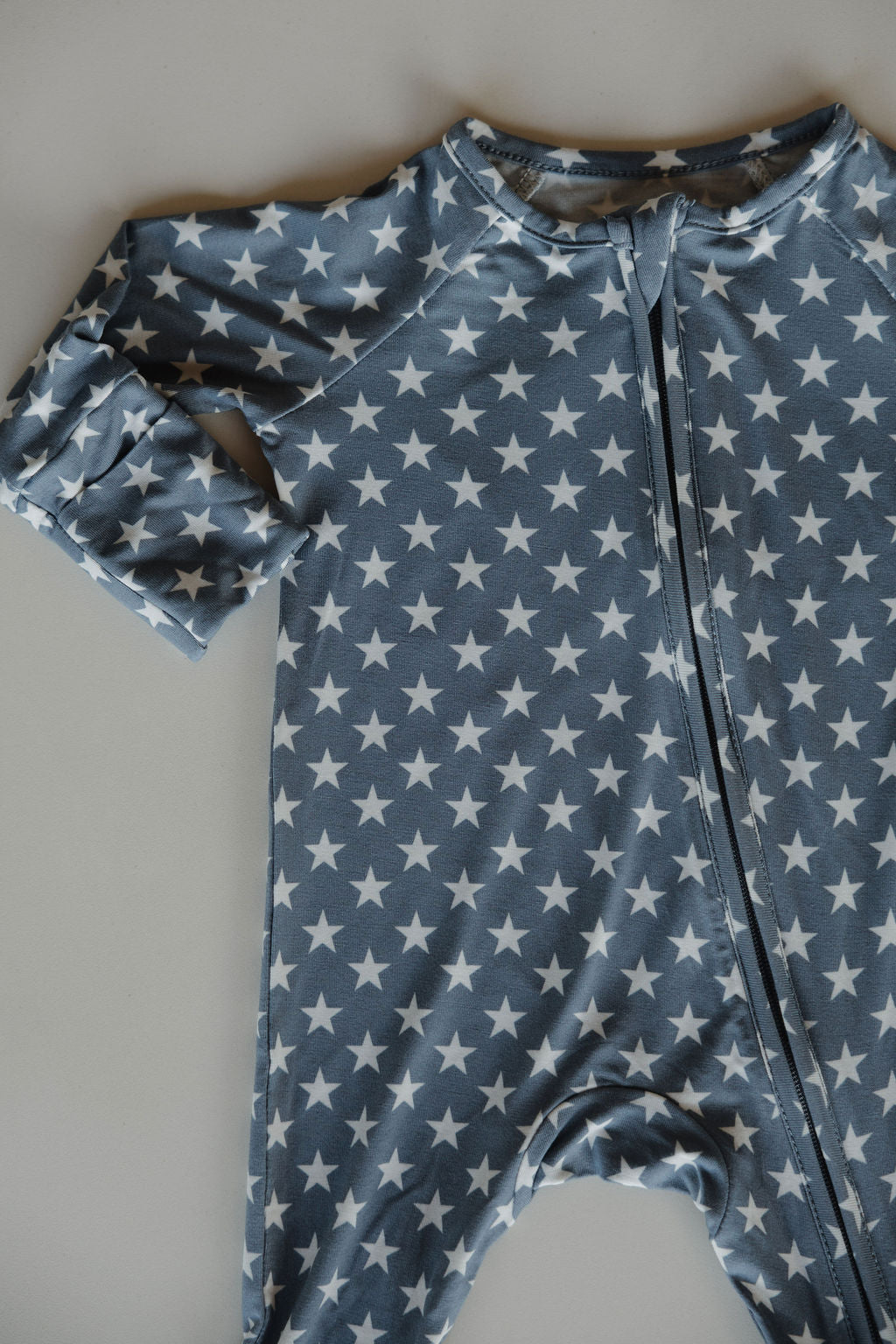 Bamboo Zip Pajamas Zipper Romper| Star Spangled