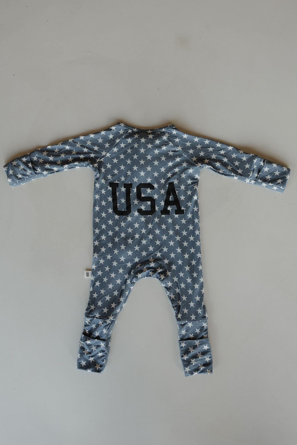 Bamboo Zip Pajamas Zipper Romper| Star Spangled
