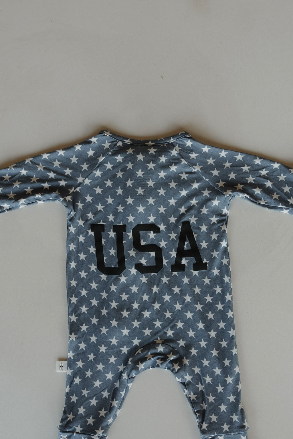 Bamboo Zip Pajamas Zipper Romper| Star Spangled
