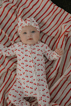 Bamboo Zip Pajamas Zipper Romper | Sweetheart Cherries