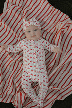 Bamboo Zip Pajamas Zipper Romper | Sweetheart Cherries