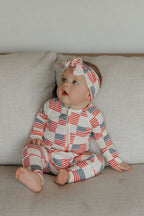 Bamboo Zip Pajamas Zipper Romper | Americana