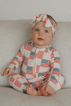 Bamboo Zip Pajamas Zipper Romper | Americana