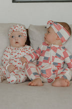 Bamboo Zip Pajamas Zipper Romper | Americana