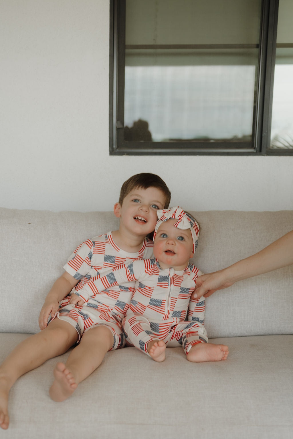 Bamboo Zip Pajamas Zipper Romper | Americana