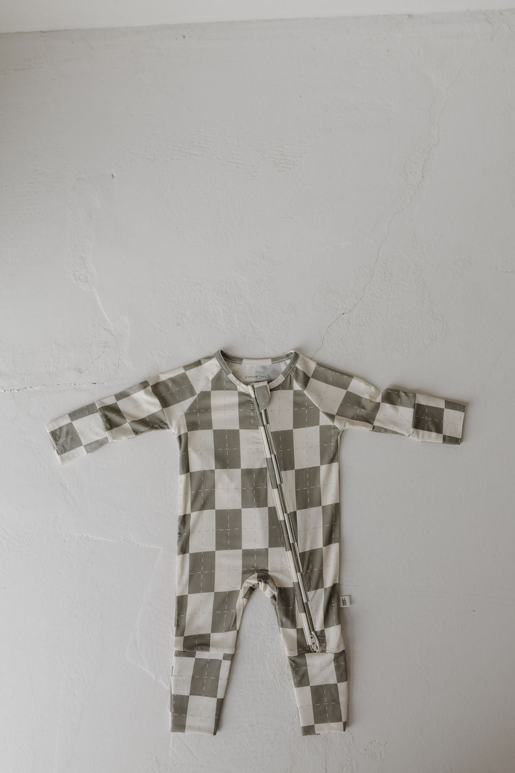 Bamboo Zip Pajamas | Oat & Sage Zipper Romper