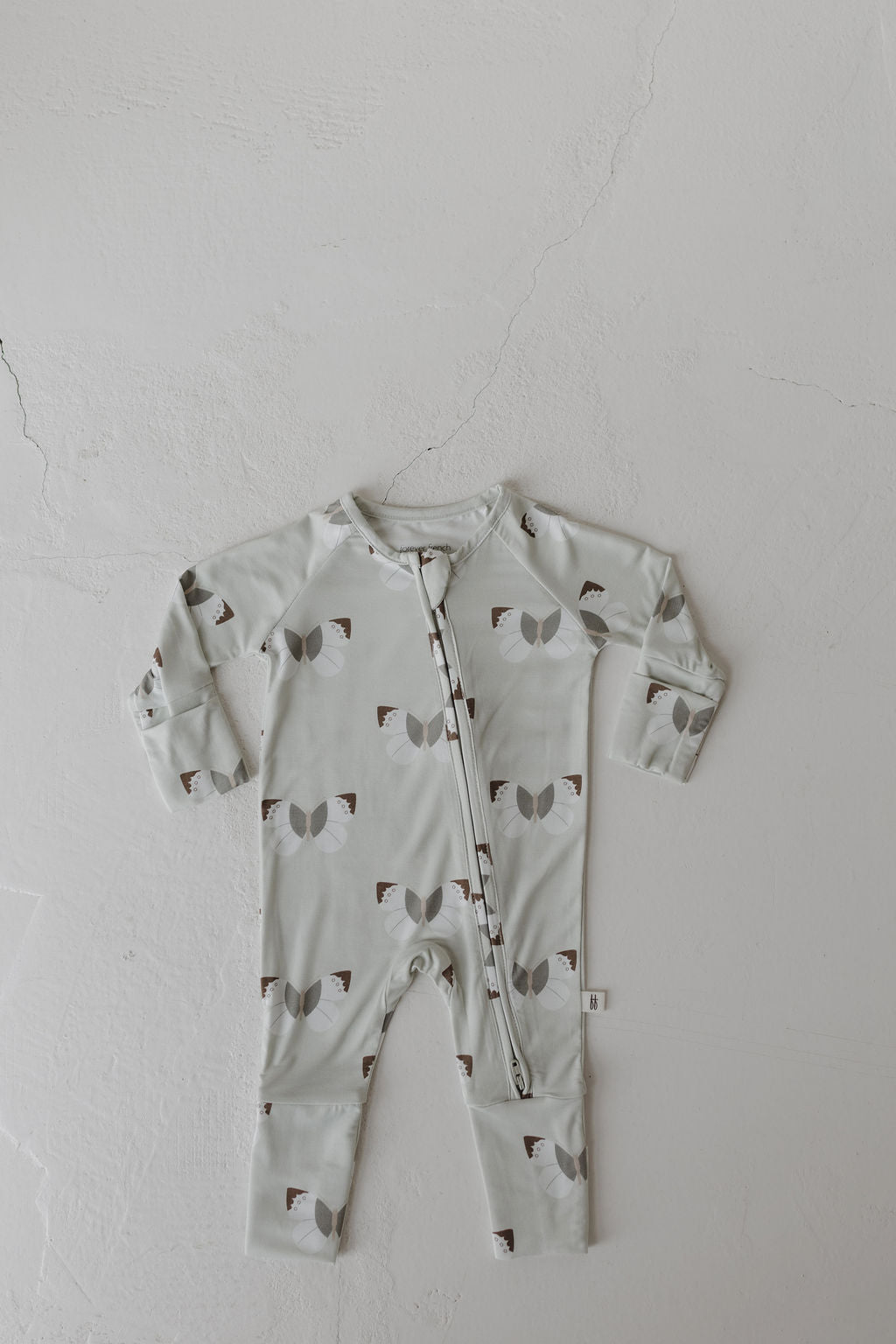 Bamboo Zip Pajamas | Butterflies Zipper Romper