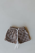 Child Boardshort | Chocolate Gingham
