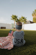 Bamboo Zip Pajamas Zipper Romper| Star Spangled