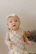 Harem Bamboo Romper | Checkerboard