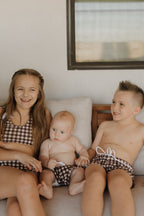 Child Boardshort | Chocolate Gingham