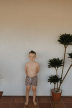 Child Boardshort | Chocolate Gingham