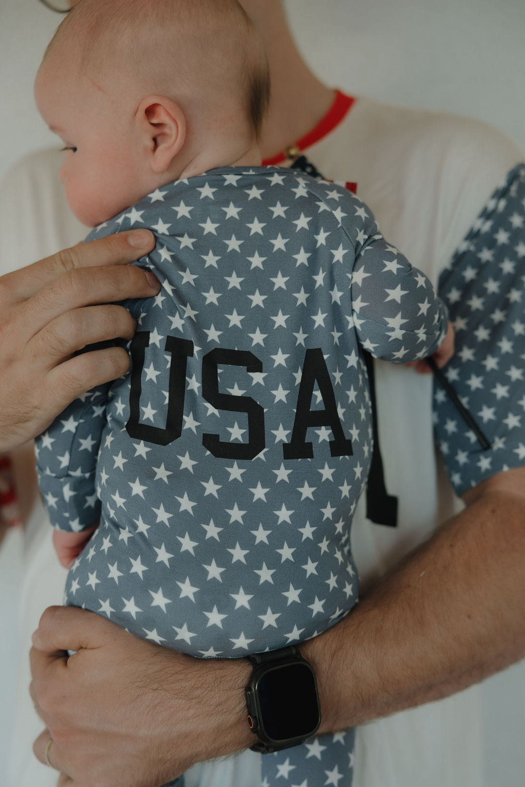 Bamboo Zip Pajamas Zipper Romper| Star Spangled