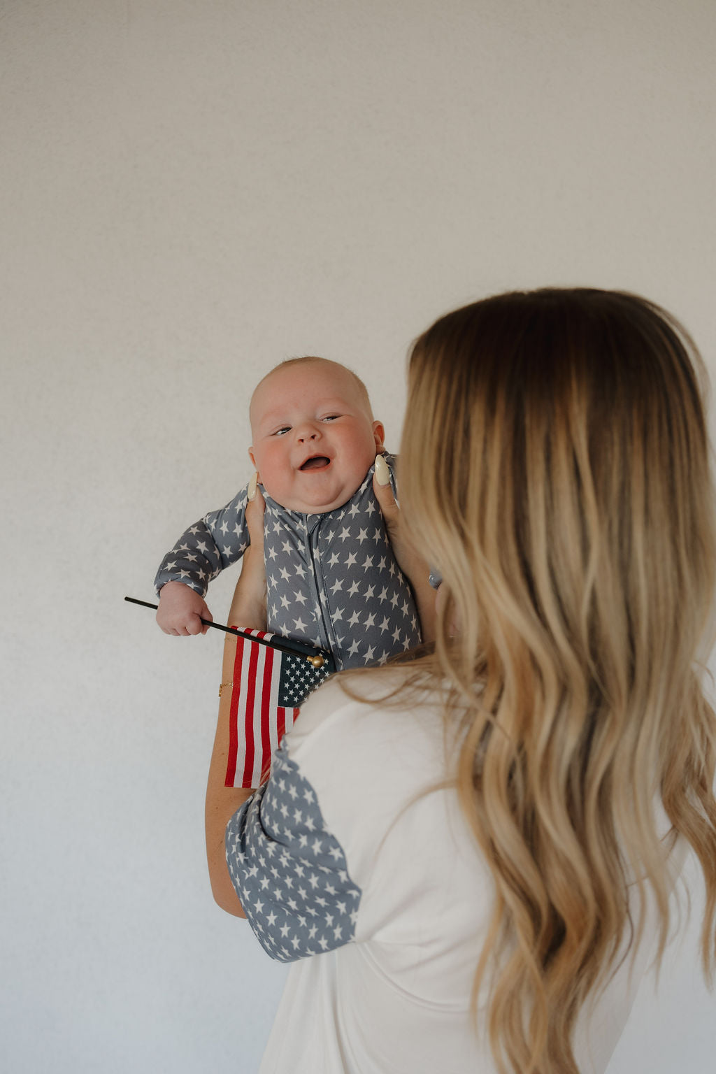 Bamboo Zip Pajamas Zipper Romper| Star Spangled