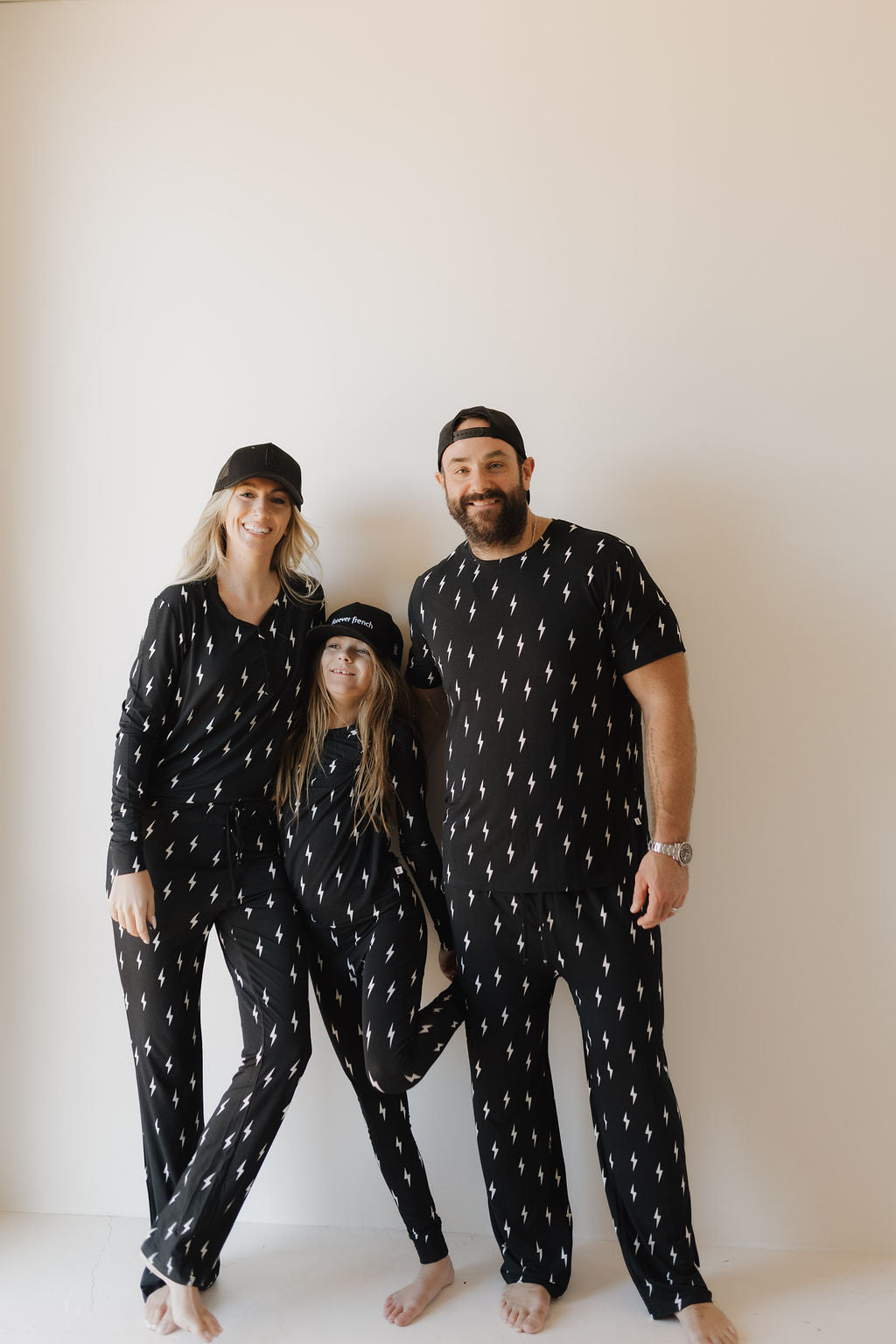 Men's Bamboo Short Sleeve Pajama | Midnight Lightning Bolt