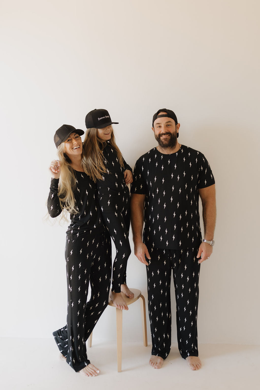 Men's Bamboo Short Sleeve Pajama | Midnight Lightning Bolt