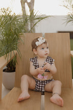 Girls Two Piece Swimsuit | Chocolate Gingham
