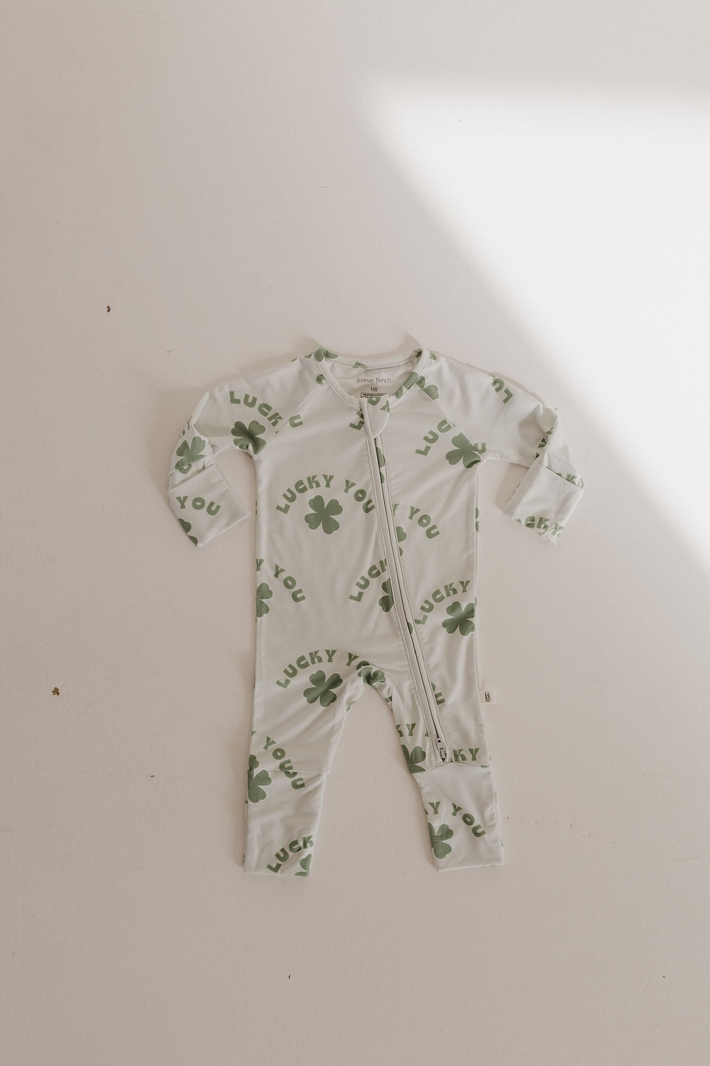 Bamboo Zip Pajamas | Lucky You Zipper Romper