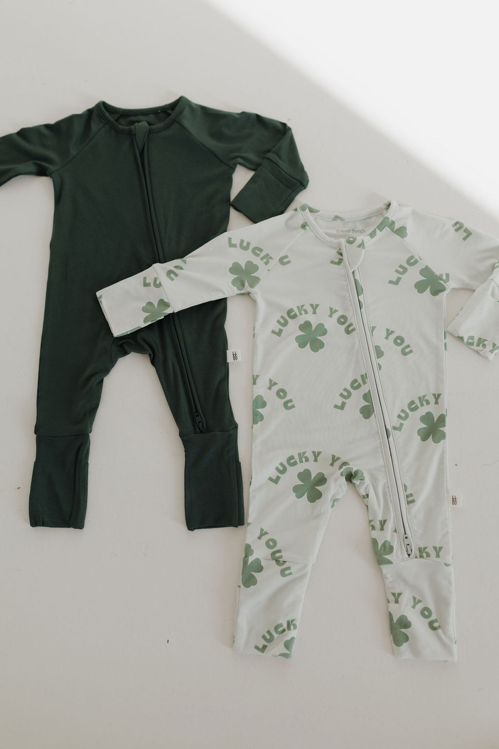 Bamboo Zip Pajamas | Lucky You Zipper Romper