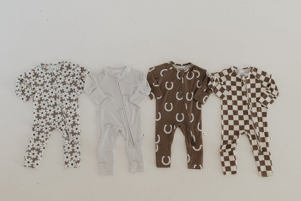 Bamboo Zip Pajamas Zipper Romper | Howdy